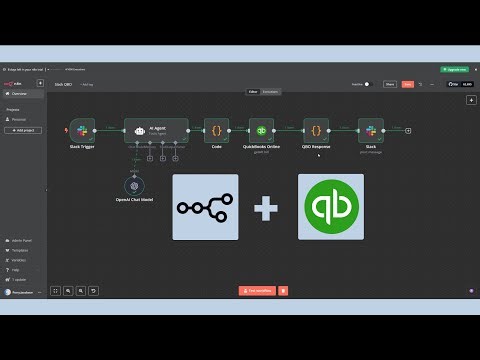 n8n workflow using Slack to query QuickBooks Online for Vendor Bill balance