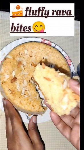 🍰fluffy rava bites 😋 #shortsfeed #shortvideo #food #cooking #shortsviral