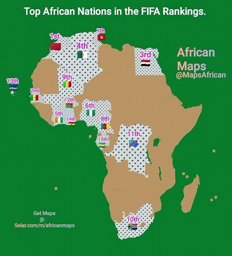 Africa's Best National Football Teams | FIFA Rankings Map