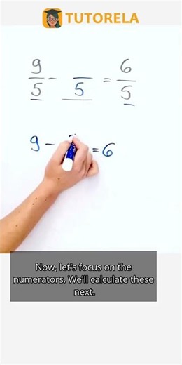 Solve 9/5 - X = 6/5: Find the Missing Fraction! #Math #OperationsWithFractions