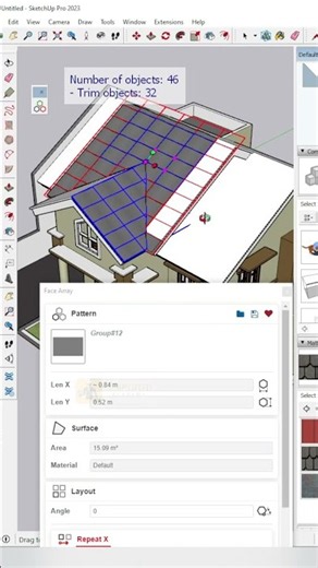 Create a Detailed Roof using “Curic Face Array”