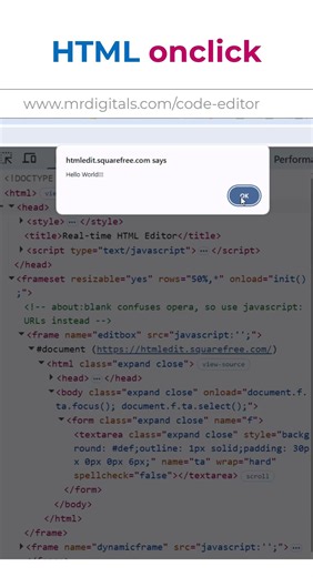 HTML button click #htmltutorial #programming #coding