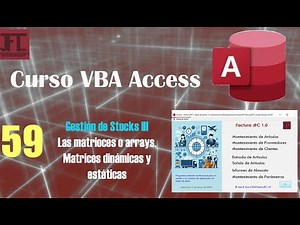 Video 59 ‐ Curso Vba Access. Las matrices o Arrays. Matrices dinámicas y estáticas.