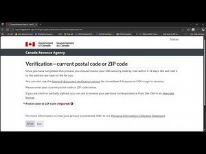 Steps to create CRA My Account