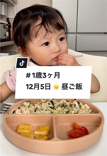 1歳3ヶ月の離乳食：シーサーとちいかわの昼ご飯