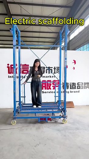 Electric lifting scaffold mobile lift platform foldable aerial ladder hoist electric scaffolding #machine #lifting #lift #liftingplatform #buildingconstruction #workplatform #cargolift #electriclift #electricscaffolding