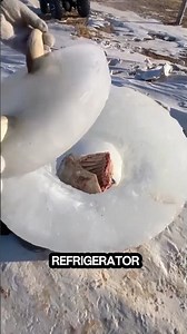 Making a fridge with ice #ice #makingice #refrigerator