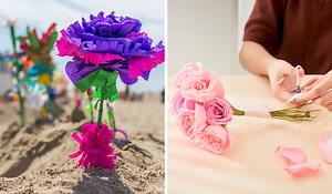 TUTO: comment fabriquer des fleurs en papier crépon?