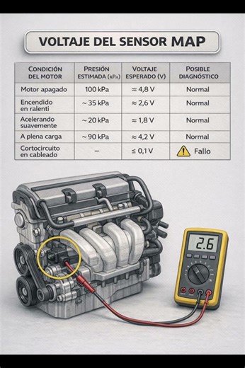 🔧📊 Correct MAP sensor voltage: this is how it should behave