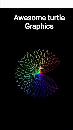 [02] Beautiful Python Turtle Flower Pattern – Mesmerizing Petal Animation #shorts #python