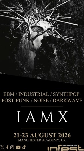After performing exclusive sets at both of our Covid pandemic editions, we’re thrilled to announce that IAMX will perform LIVE for us at Infest 2026! Get your tickets! | Infest Festival