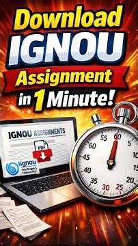 download IGNOU assignment in one minute #ignou #ignouassignment #ignouhelp #ignousolvedassignment