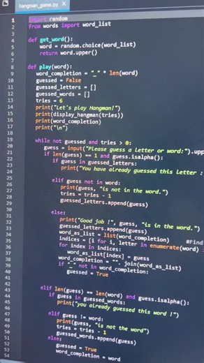 Python Hangman Game TikTok