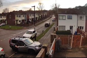 Watch: Video shows man chasing his own car, reported stolen
