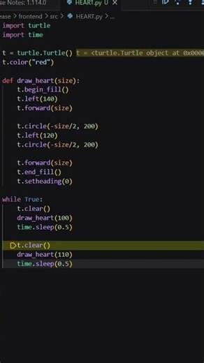I Drew a Heart Using Only Python Code ❤️ | Coding Art for Beginners
