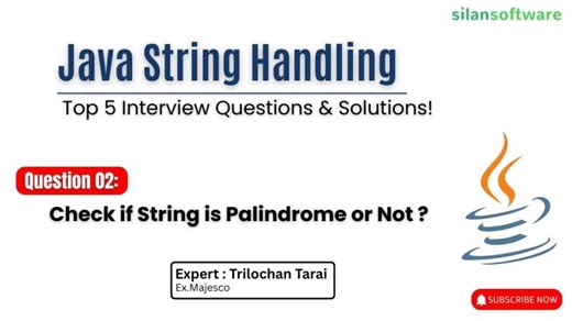 👉 Check Palindrome String in Java | Java Interview Question #shorts | Trilochan Tarai
