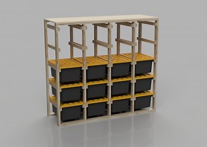 20-unit DIY Garage Storage Rack Plans: 27-gallon Tote Storage Shelf System. Instant Download - Etsy