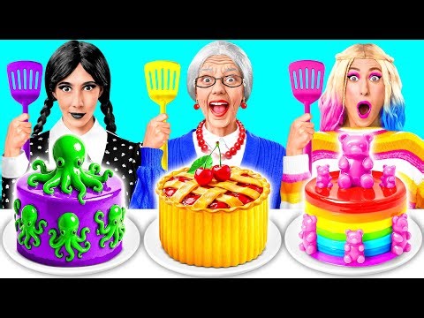 Кулинарный Челлендж: Уэнсдей Против Бабушки | Удивительные Кухонные Рецепты от KiKi Challenge