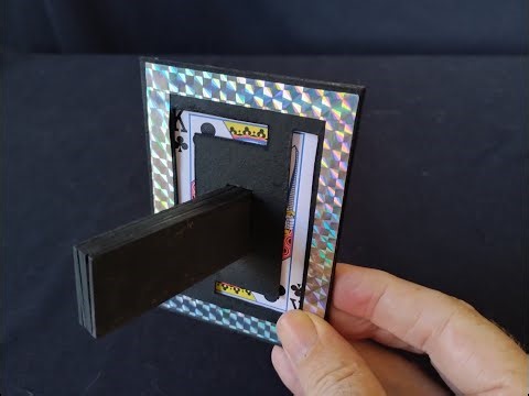 "The mystery card penetration" magic trick revealed and how to make for yourself.