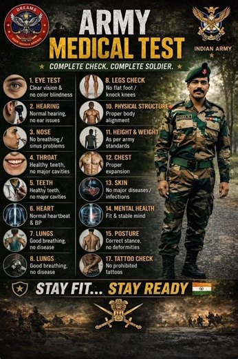 Army Medical Test 2026 💪 | Full Body Check Details Explained 🇮🇳🔥 #army#medical#agniveer#armylover