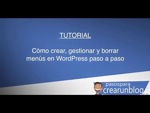 Cómo crear menús en WordPress paso a paso