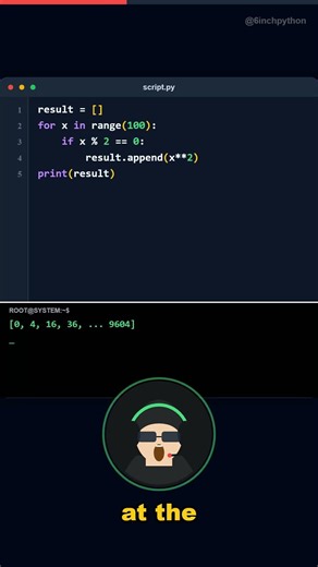 Pythonic List Comprehension 🐍 #Shorts #Python
