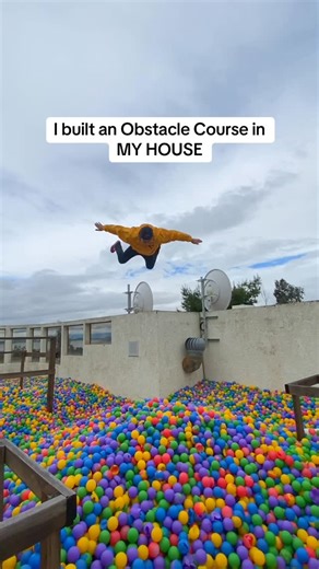 Corey Funk | I built an Obstacle Course in MY HOUSE | Instagram