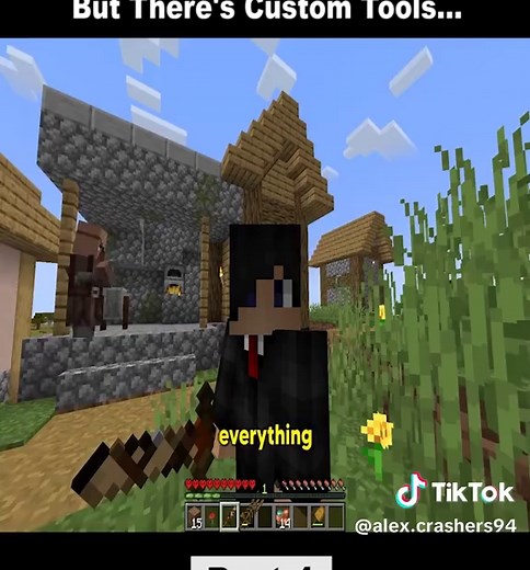 Minecraft, But There's Custom Tools... - Part 1. #Bionic #minecraft #minecraftmemes #minecrafttutorial #minecraftbuilding