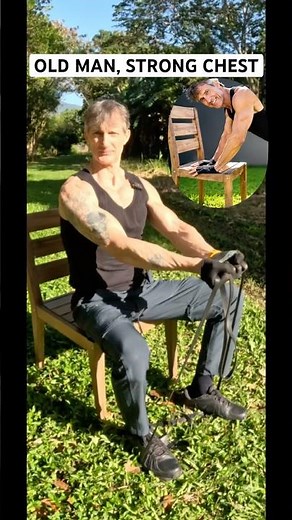 Over 65? Build Chest Strength Safely With This Simple Band Exercise #bigchest #oldmanstrong