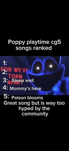Ranking all CG5 poppy playtime songs #poppyplaytime