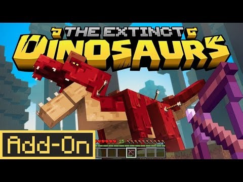 The extinct: Dinosaurs Add-On | NUEVO ADDON PARA MINECRAFT BEDROCK 1.21+ 2026 MARKETPLACE NEW.