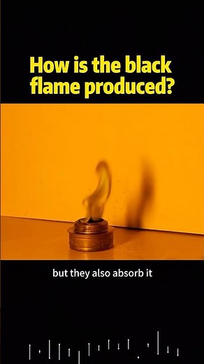 How is the black flame produced? #knowledge #science