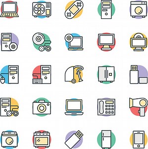 This Electronics Icon Pack is absolutely bursting with vector...