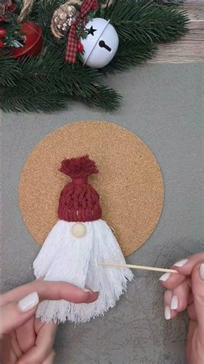 Cute DIY Macrame Santa Gnome 🎅✨ | Easy Christmas Ornament Idea