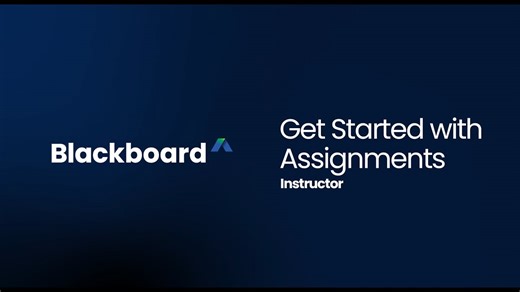 Assignments Overview for Instructors in Blackboard