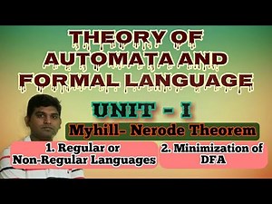 TAFL19:Theory of Automata,Myhill Nerode Theorem,Regular & Non Regular language & Minimization DFA