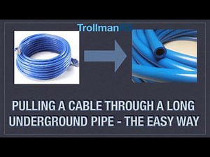 How to pull a cable or wire through a long pipe or conduit the easy way. Henry to the rescue.
