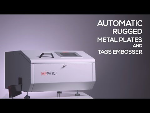 ME1500S Automatic metal plates and tags embosser for industrial asset and work in progress ID