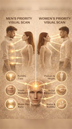 how many and woman visually scan people?