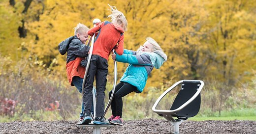 Curva® Spinner with Stainless Finish - Landscape Structures