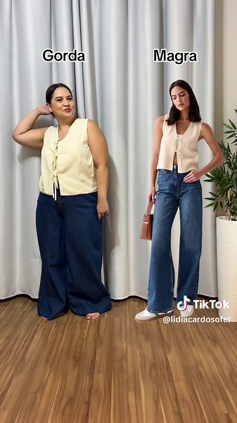 Stylish Plus Size Looks with Wide Leg Jeans