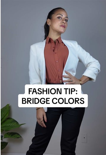 Bridge colors ✨ These colors matter because they make your outfit feel connected and harmonious, especially when you’re styling high-contrast tones like black and white. They balance the look and keep it from feeling random or disconnected. 💡 Ideally, about 70% of your wardrobe should be bridge colors. That’s the secret to effortless styling. Drop an emoji if you want more tips like this 👇👇👇 @Aritzia @H&M @Victoria's Secret @Jimmy Choo #colors #fashion #clothing #fashiontips #tips