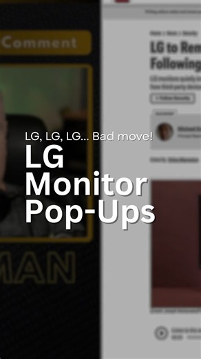 LG Monitor Pop Ups