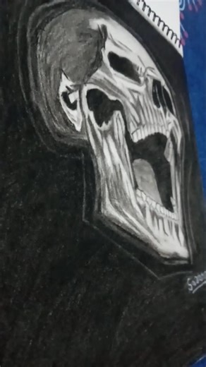Skelton's Skull drawing 💀#drawing #viral #trending #art #skull #3d . comment your fav anime 🥀🌟.
