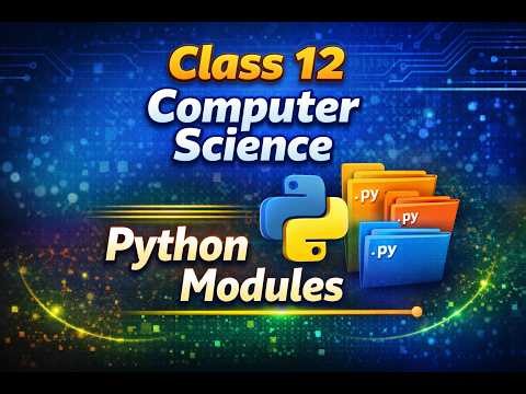 Complete Python Modules 🚀 | User Defined & Built-in Modules | Class 12