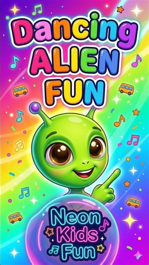 Green Alien Fun Dance! 👽💃 | Can You Dance Like This? #shorts #neonkidsfun