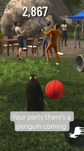 You're Party there's a penguin coming #penguin #party #goatsimulator #funny