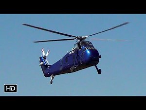 Vintage 1957 Sikorsky S-58 landing at Brewster Airport