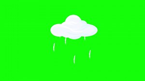 Download Vector cartoon raining clouds on green screen. They will bring your character designs to life. Seamless loop animation for free