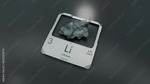 Lithium Ore, A Vital Element and its Position on the Periodic Table.